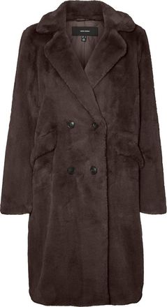 Vero Moda Suielly Faux Fur Coat in Coffee Bean at Nordstrom Rack, Size X-Large