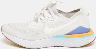 Nike Epic React White Knit Fabric Low Top Sneakers