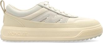 Moncler Sportschoenen met logo - Dames - Sneakers - Beige - 41 EU - Leer - Schoenen