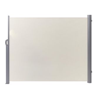 Beliani Beliani - Toldo Vela Lateral Beige Poli&eacute;ster Estructura De Aluminio Pantalla De Tela 160 X 300 Cm Retr&aacute;ctil Dorio