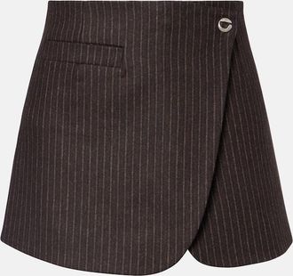 Coperni Pinstripe wrap skirt