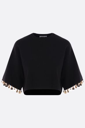 Paco Rabanne Silk And Cotton Blend Cropped Sweater