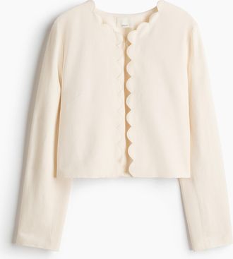 H&M Jacke mit Wellenkanten - White