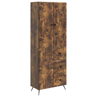 vidaXL Juego De Armarios 2 Uds. Roble Ahumado Madera De Ingenier&iacute;a Vidaxl