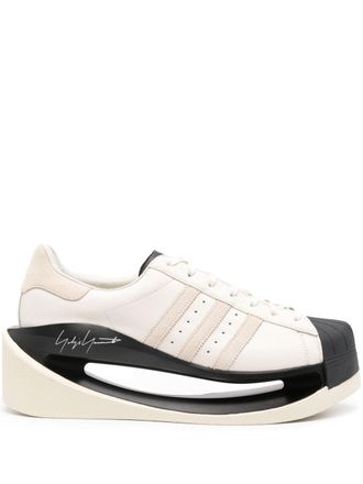 Yohji Yamamoto Sneakers Gendo Superstar in pelle - Bianco