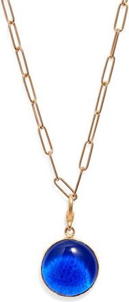 Soko Umbo Circle Pendant Necklace in Colbalt at Nordstrom