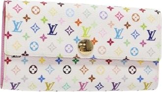 Louis Vuitton Pre-owned Wallets, female, White, Size: ONE SIZE Pre-owned Canvas Wallet