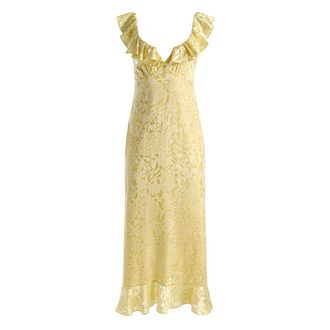 Alice & Olivia Alice + Olivia, Gowns, female, Yellow, Size: 2XS Gemma Midi Dress