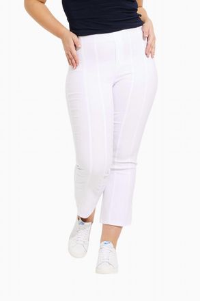 Joseph Ribkoff Pintuck Flared Pant In White