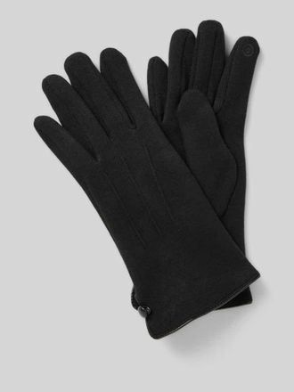 Eem Fashion Regular Fit Handschuhe mit Knopfverschluss in Black, Gr&ouml;&szlig;e L
