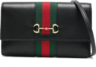 Gucci Horsebit Striped Clutch Bag