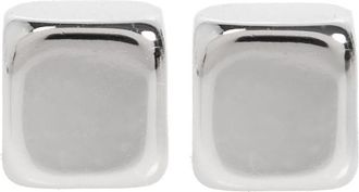 Christophe Lemaire Orecchini con logo inciso - Argento