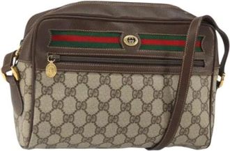 Gucci Pre-owned Cross Body Bags, female, Beige, Size: ONE SIZE Pre-owned Vintage Plastic Cross Body Bag