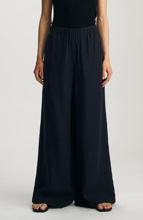 Mavi Pull-On Wide Leg Pants in Black at Nordstrom, Size Medium