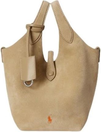 Polo Ralph Lauren Petit Sac &agrave; main - Dames - Shoppers - Beige - ONE Size - Leer - Tassen
