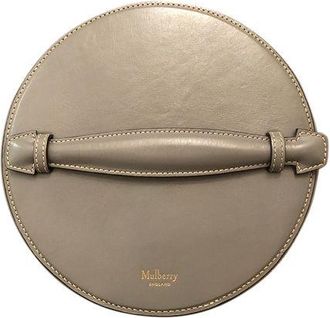 Mulberry Grey Leather Circular Trunk Bag
