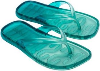 Melissa Ombr&eacute; Flip Flop in Green/Blue at Nordstrom, Size 10
