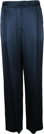 Max Mara Amleto Wide Broeken - Dames - Wijde Broeken - Blauw - M - Broeken