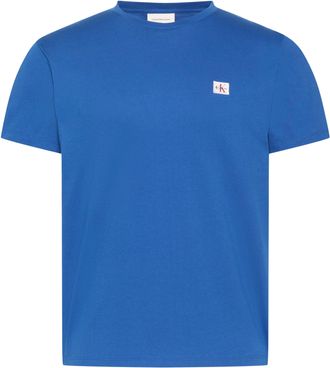 Calvin Klein Jeans T-Shirt CALVIN KLEIN JEANS SS BADGE 30S JERSEY CLASSIC TEE, Herren, Gr. XXL, classic blau, Single Jersey, Obermaterial: 100% Baumwolle, regular fit no