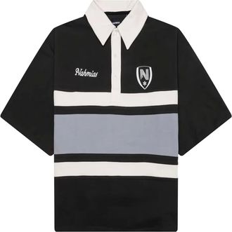 Nahmias Polo con inserto a righe - Nero