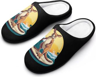 Generic Kangarooes Surfing Womens Slippers Warm House Slippers Indoor House Shoes with Anti-Skid Rubber Sole