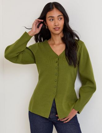 Nobody's Child Green Barrel Sleeve Cardigan