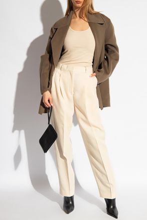 Toteme Pleat-front Trousers, Womens, Cream