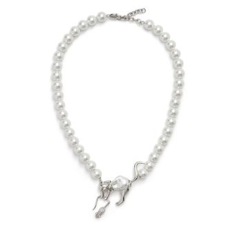 Marc Jacobs Cat And Mouse Pearl Necklace - female - Marc Jacobs - Necklaces - Gray - ONE SIZE - Accessories