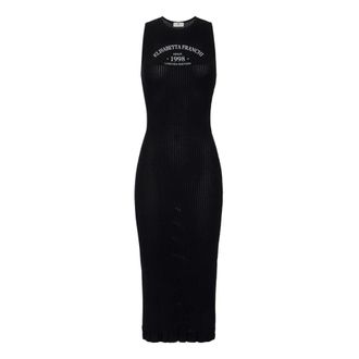 Elisabetta Franchi Jurken - Dames - Casual kleedjes - Zwart - L - Kleedjes