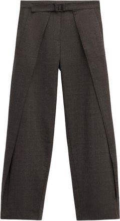 Mango Belted Pleated Pants in Brown at Nordstrom, Size 10