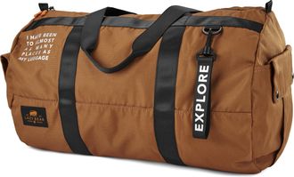 Lazy Bear Mens Travel Bag, 32 L, Foldable Weekender & Duffle Bag Made of Robust Material, Scandinavian Design, Ideal as a Sports Bag and Travel Bag, brown, 32 x