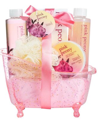Freida & Joe Pink Peony Tub Spa Gift Set