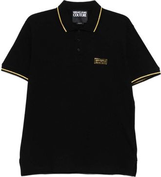 Versace Jeans Couture Black Solid None Polo