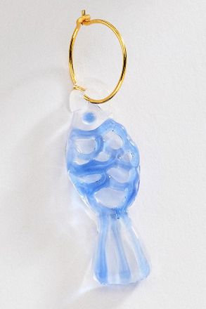 Levens Jewels Levens Fish Charm Hoop Earrings