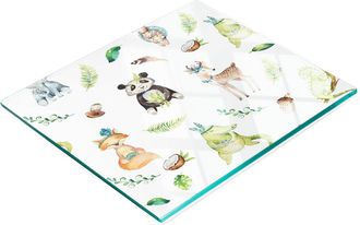 OEM Tablero De Vidrio Elegante Y Resistente Con Estampado De Animales Para Habitaci&oacute;n Infantil, 60x52 Cm