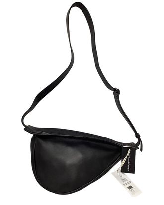 The Row Black Leather Slouchy Banana Shoulder Bag (Authentic Pre-Loved)