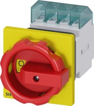 SIEMENS Interruptor Principal/de Emergencia 3p 16a 7.5kw Ac23a 400v, Montaje En Panel, Perilla, Orificio Central De 22.5 Mm 3ld2054-0tk53