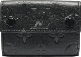 Louis Vuitton Discovery debossed-monogram leather wallet - Zwart