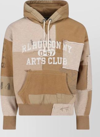 Polo Ralph Lauren sweatshirt front pocket patchwork ribbed cuffs hem