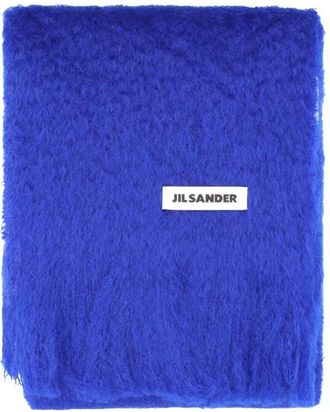 Jil Sander Sciarpa sottile in misto lana - - Accessories - unisex - Blu - ONE SIZE