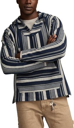 Lucky Brand Baja Stripe Cotton Hoodie in Blue at Nordstrom, Size X-Large
