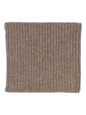 Eric Bompard ribbed snood - women - Wool - One Size - Brown