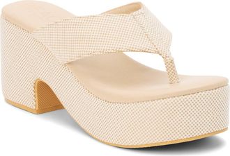 Matisse Footwear Bonnie Platform Flip Flop in Natural Jute at Nordstrom, Size 10