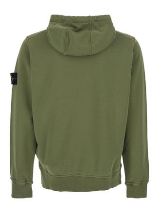 Stone Island Cotton Drawstring Hoodie - Green