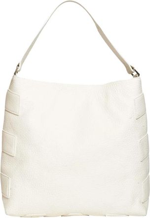 Orciani Witte leren schoudertas - Dames - Schoudertassen - Wit - ONE Size - Leer - Tassen