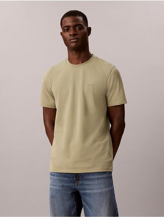 Calvin Klein Mens Tech Pique T-Shirt - Green - 2XL