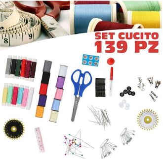 Trade Shop Trade Shop - Set Per Cucito 139pz Accessori Sartoria Set Da Viaggio Kit Emergenza Per Cucire