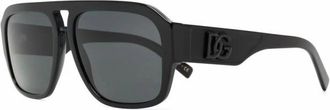 Dolce & Gabbana Square Zonnebril - Heren - Zonnebrillen - Zwart - 58 MM - Accessoires