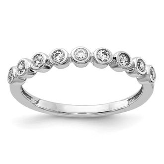 Diamond2Deal 14k Gold Lab Grown Diamond Wedding Band Ring 1/4Ct Clarity- VS Color- G-H