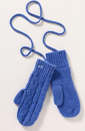 Damson Madder Cable Knit Mittens